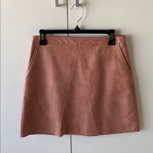 Zara Basic Faux Leather Skirt